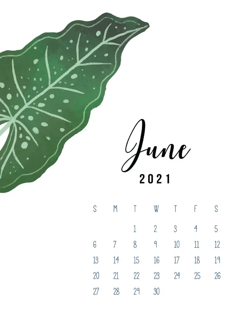 June 2021 Botanical Calendar