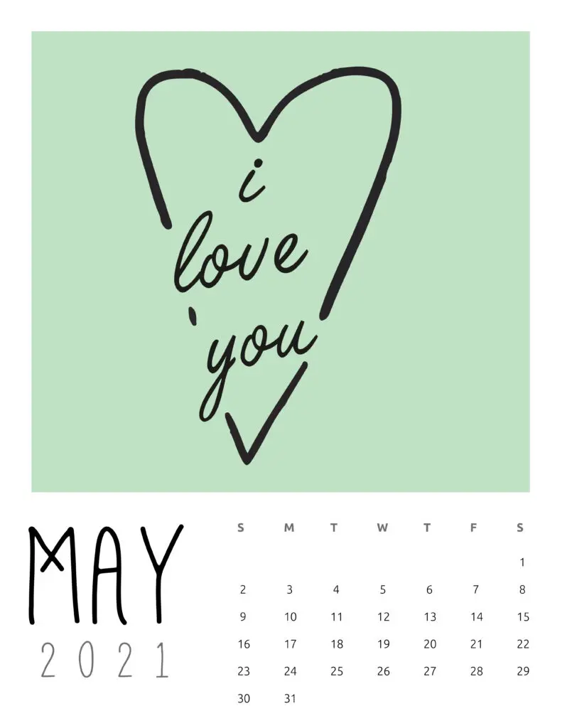 May 2021 Inspirational Quotes Calendar