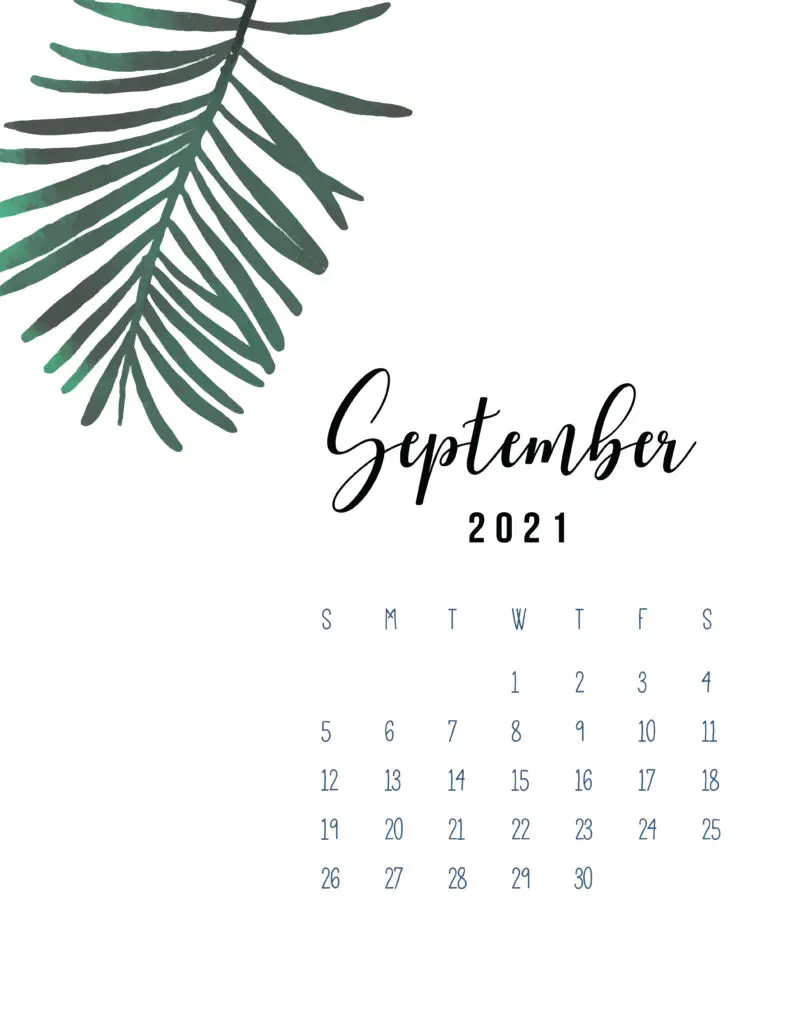 September 2021 Botanical Calendar