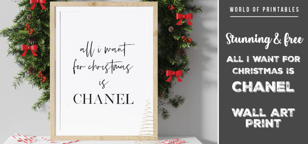 Stunning And Free All I Want For Is Chanel Wall Art Print - Chanel Wall Art Stunning And Free All I Want For Is Chanel Wall Art Print - Chanel Wall Art