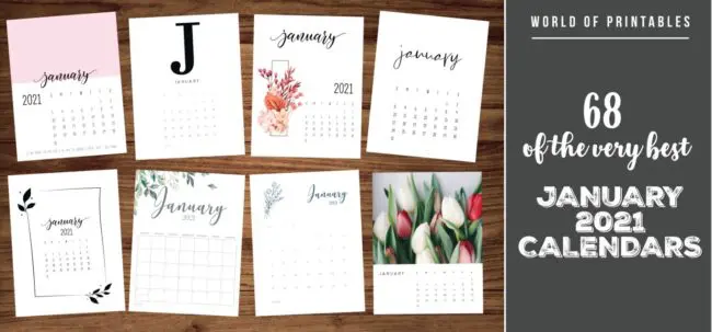 68 of the very best january 2021 calendars