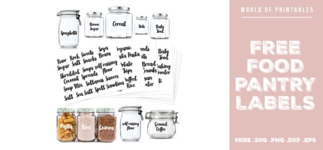 Free Food Pantry Lables - Free SVG