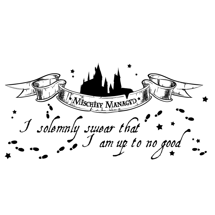 I solemnly swear I am up to no good mischief managed - Free SVG