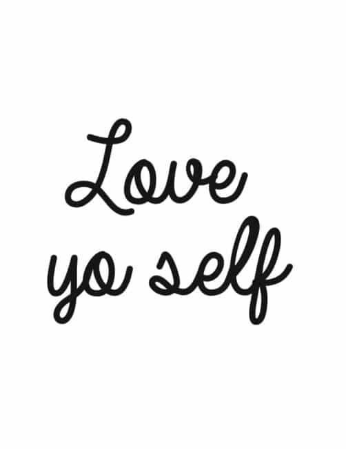 Free Printable Wall Art - Love Yo Self - World of Printables