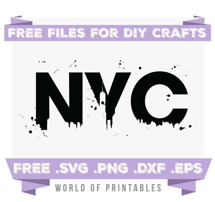 NYC paint splatters Free SVG Files PNG DXF EPS