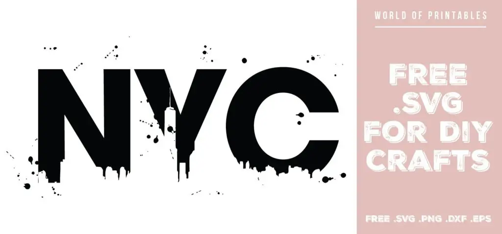 NYC paint splatters - Free SVG file for DIY crafts and Cricut