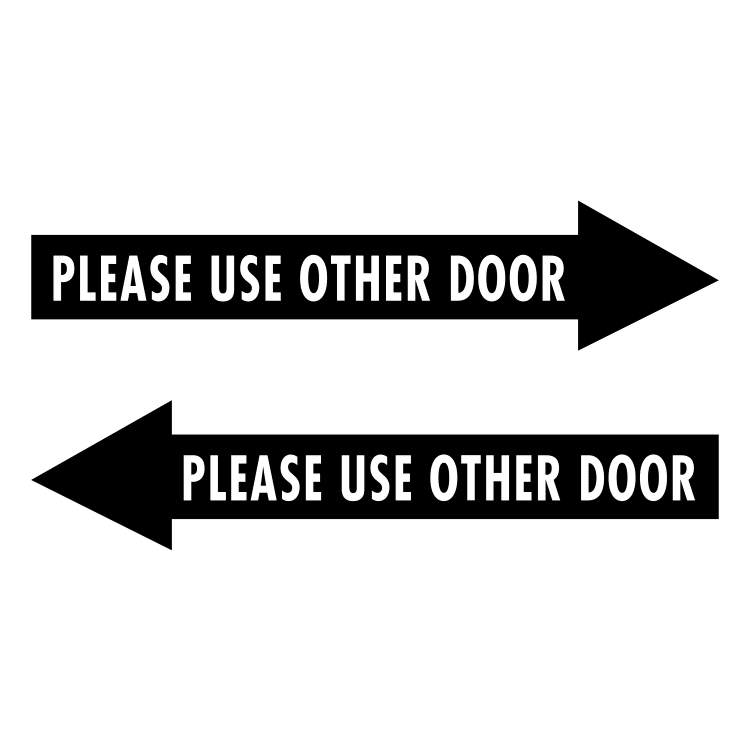 Please use other door sign - Free SVG 