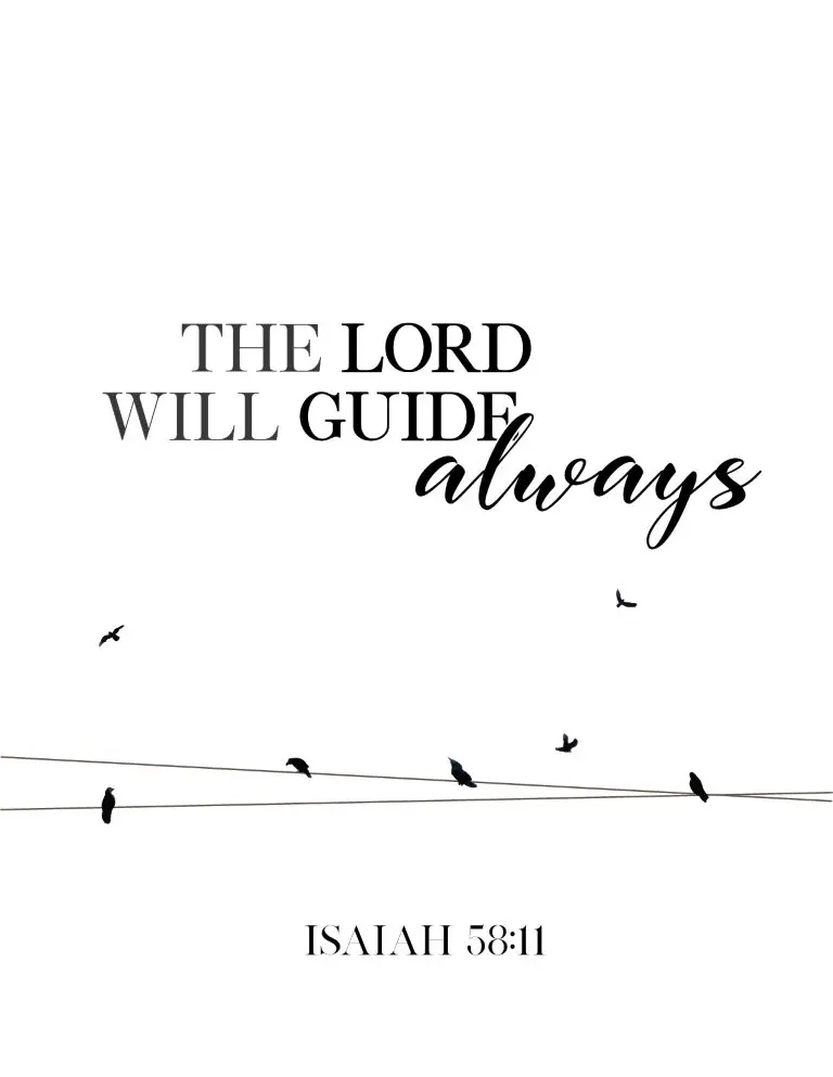 The Lord Will Guide You Always Print - Printable Christian Wall Art