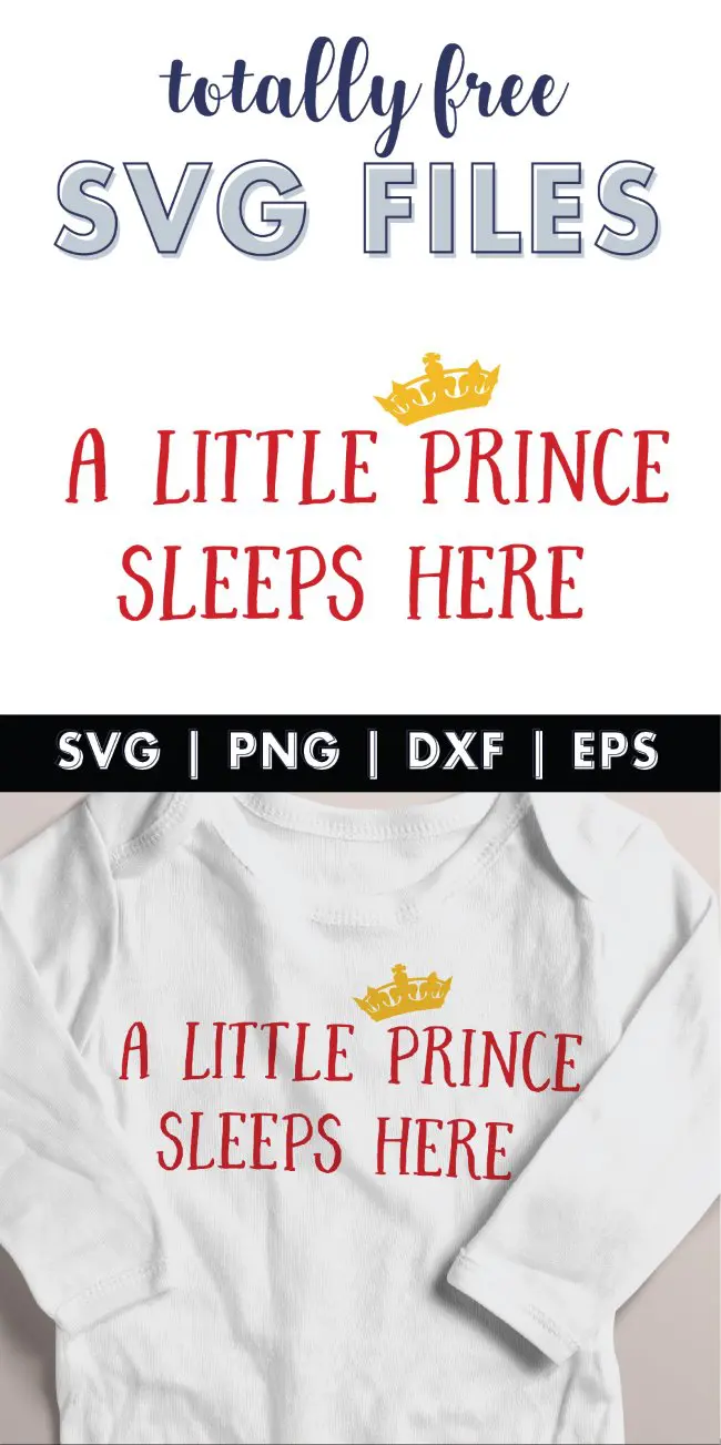 A little prince sleeps here svg file