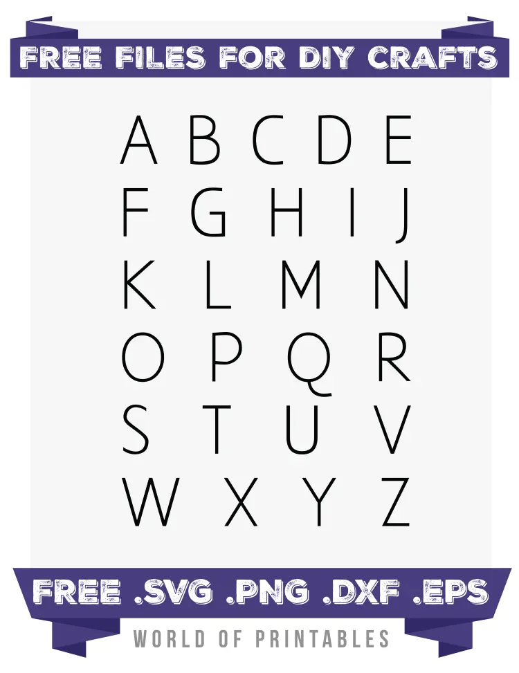 alphabet black Free SVG Files PNG DXF EPS