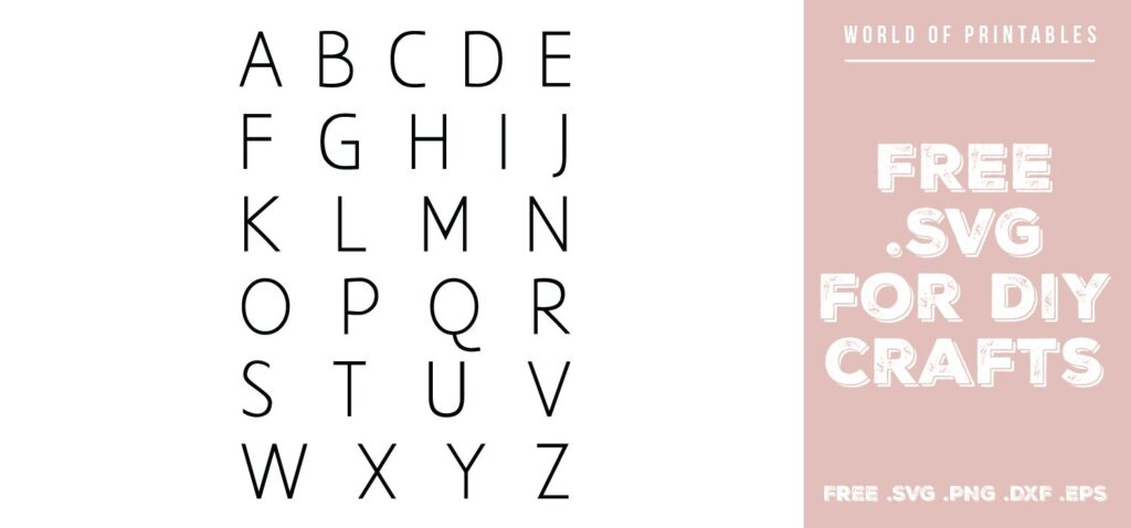 alphabet in black - Free SVG file for DIY crafts and Cricut