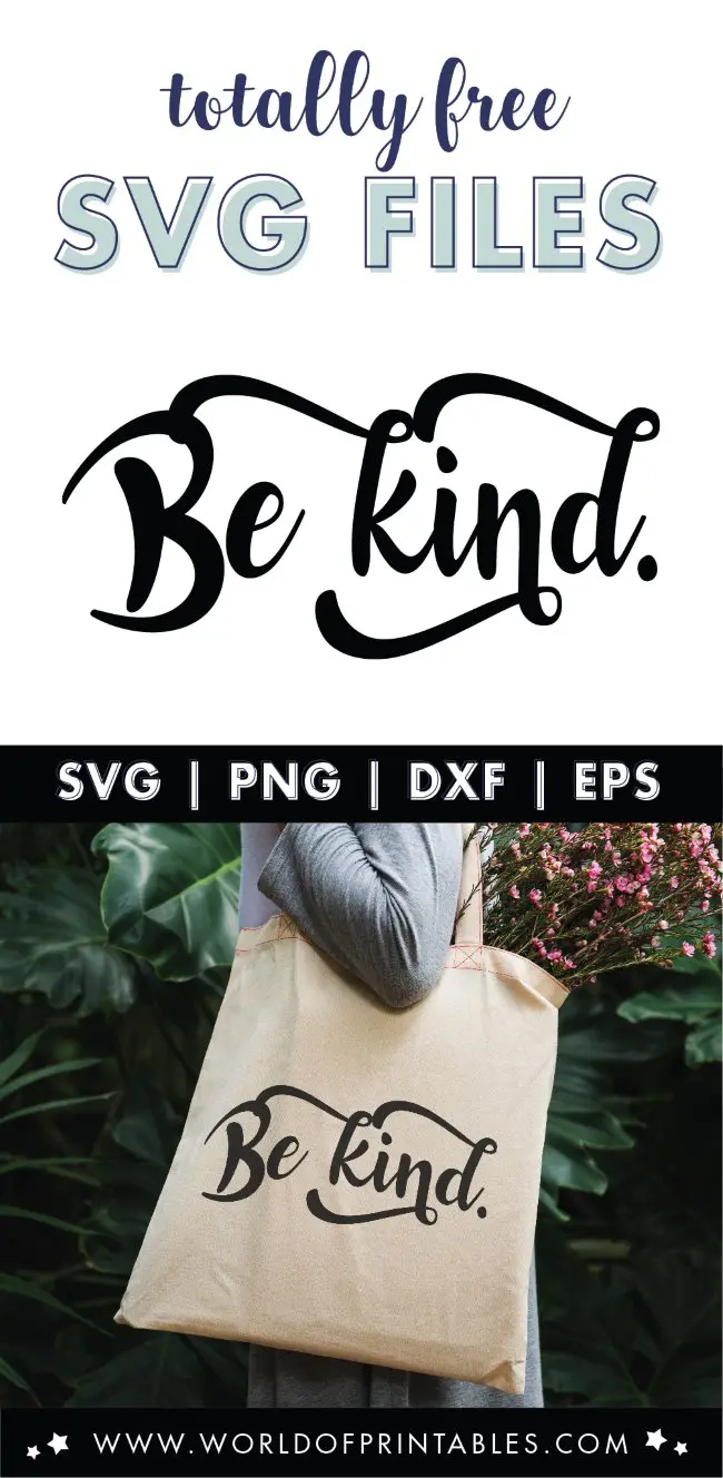 Be Kind Free SVG Files