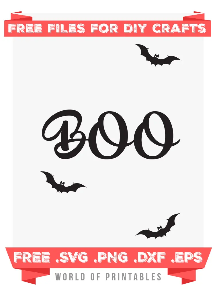 boo halloween Free SVG Files PNG DXF EPS
