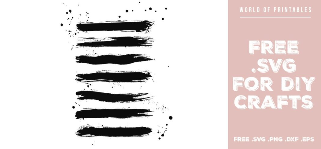 Brush Strokes Free SVG Files | SVG, PNG, DXF, EPS