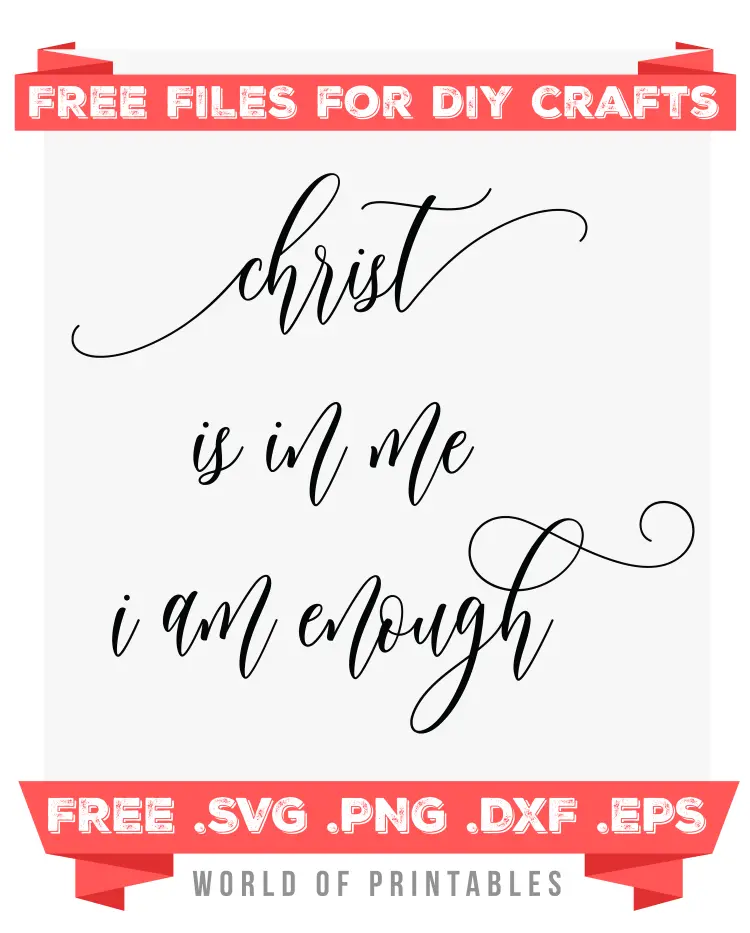 christ is in me Free SVG Files PNG DXF EPS
