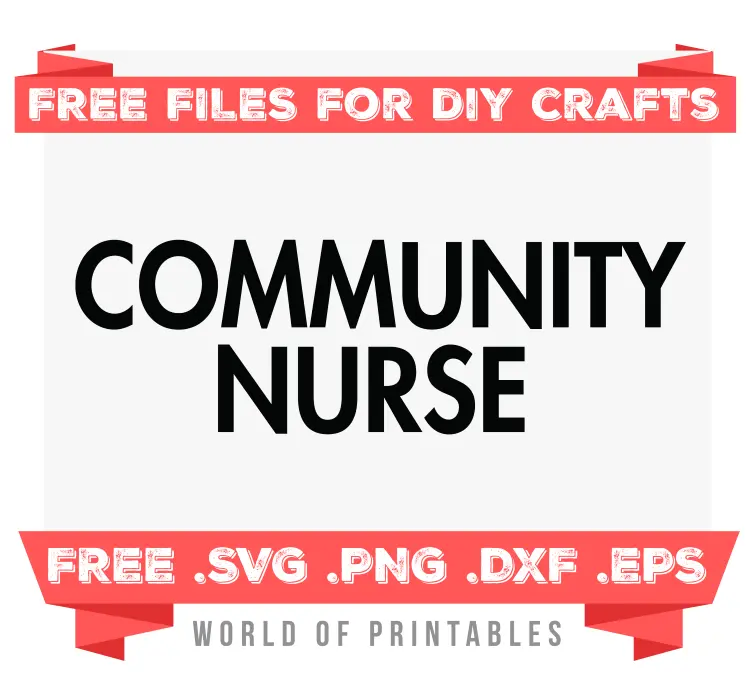 community nurse Free SVG Files PNG DXF EPS