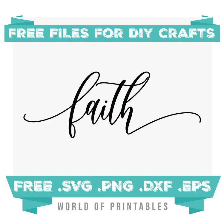 faith Free SVG Files PNG DXF EPS