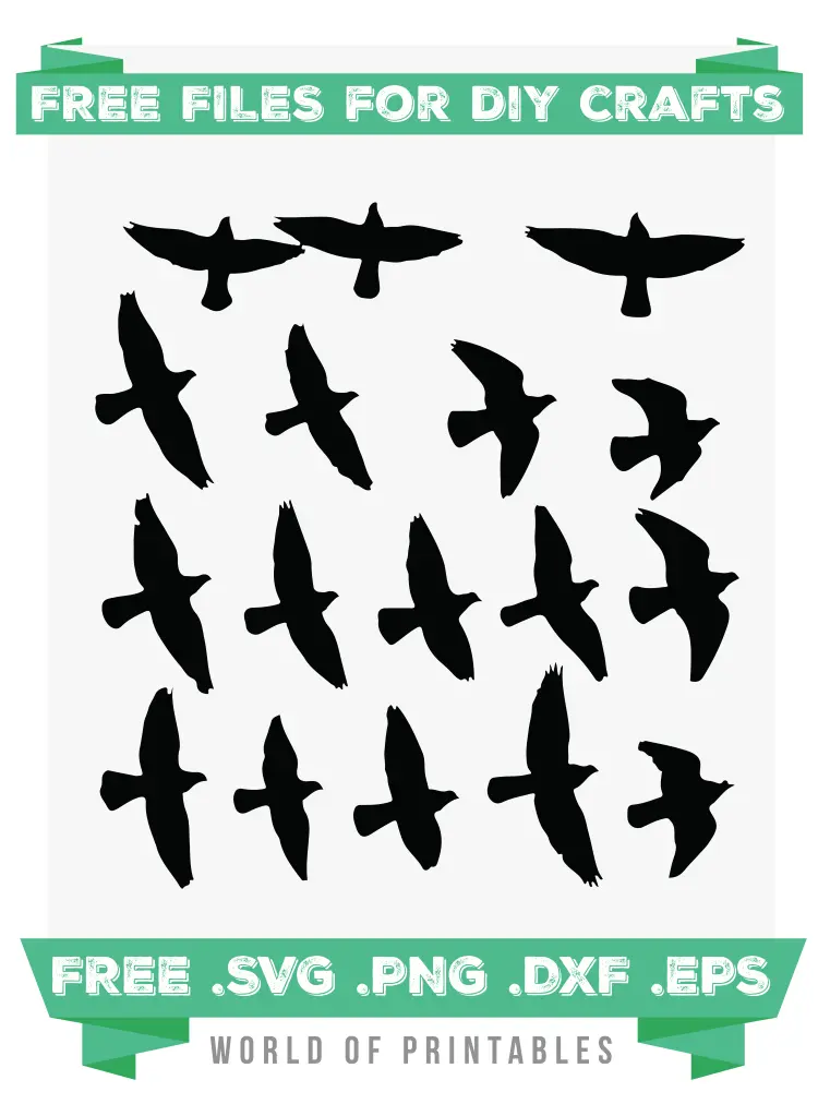 flock of birds Free SVG Files PNG DXF EPS