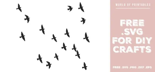 flock of birds flying - Free SVG file for DIY crafts and Cricut