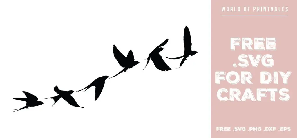 flock of flying birds - Free SVG file for DIY crafts and Cricut