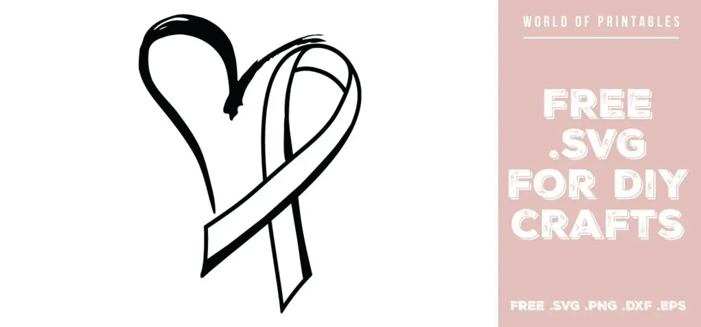 heart ribbon - Free SVG file for DIY crafts and Cricut