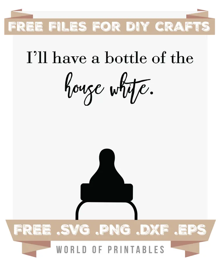 house white baby bottle Free SVG Files PNG DXF EPS