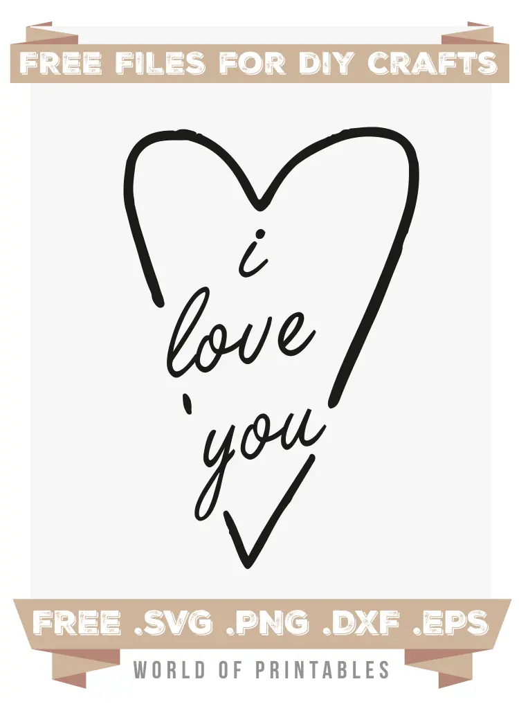 i love you Free SVG Files PNG DXF EPS