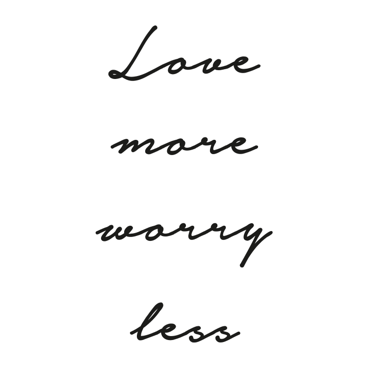 love more worry less - Free SVG