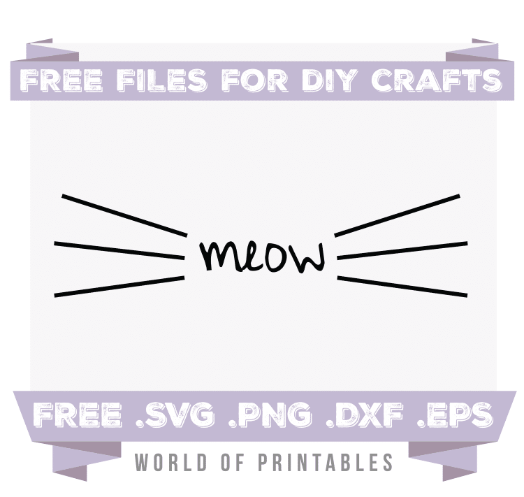 meow black Free SVG Files PNG DXF EPS