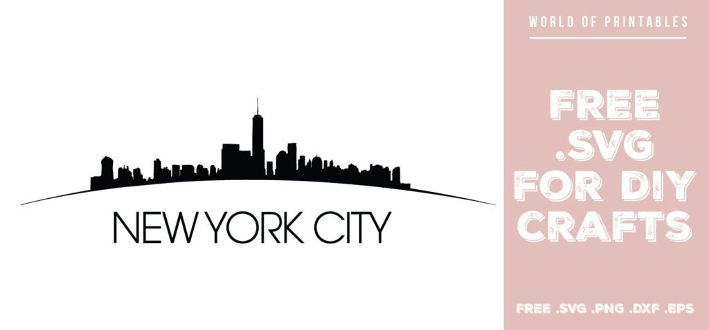 new york city curved - Free SVG file for DIY crafts and Cricut
