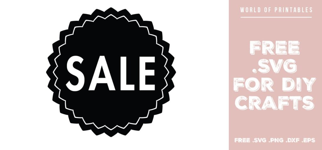 sale sign - Free SVG file for DIY crafts and Cricut