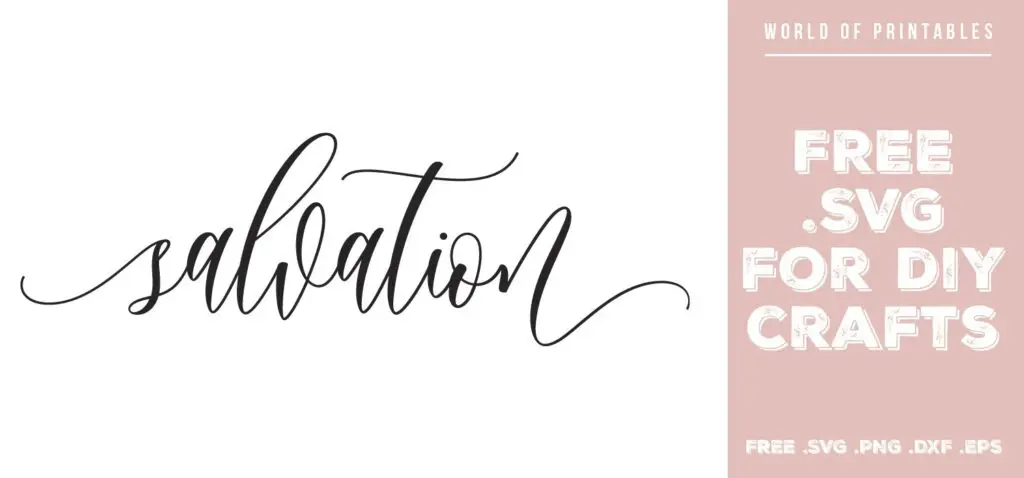 salvation - Free SVG file for DIY crafts and Cricut