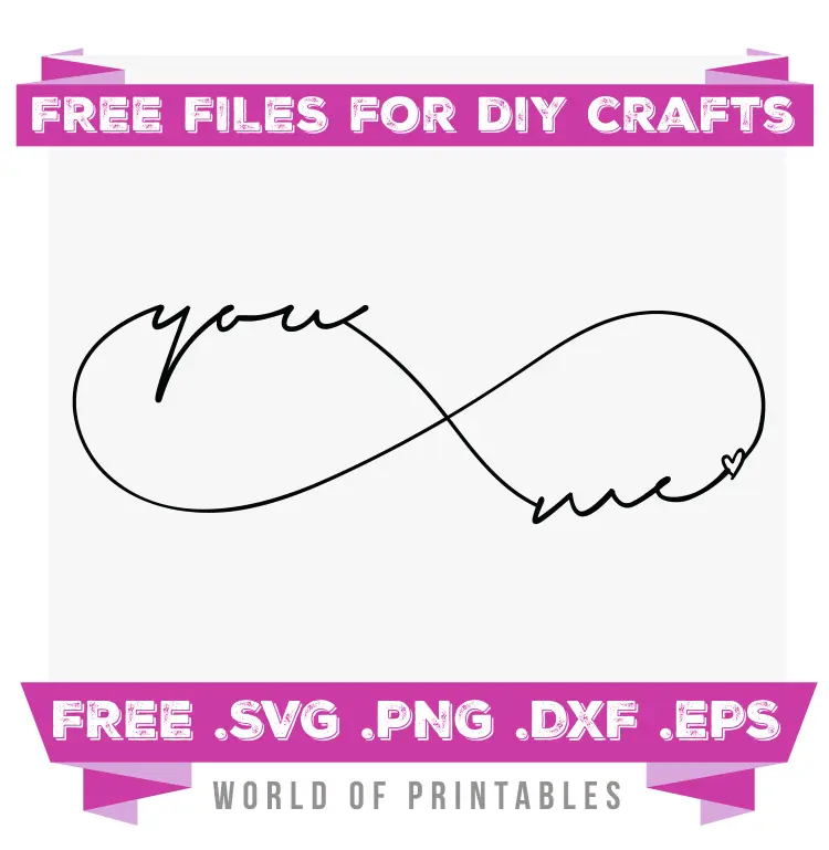 you me infinity Free SVG Files PNG DXF EPS