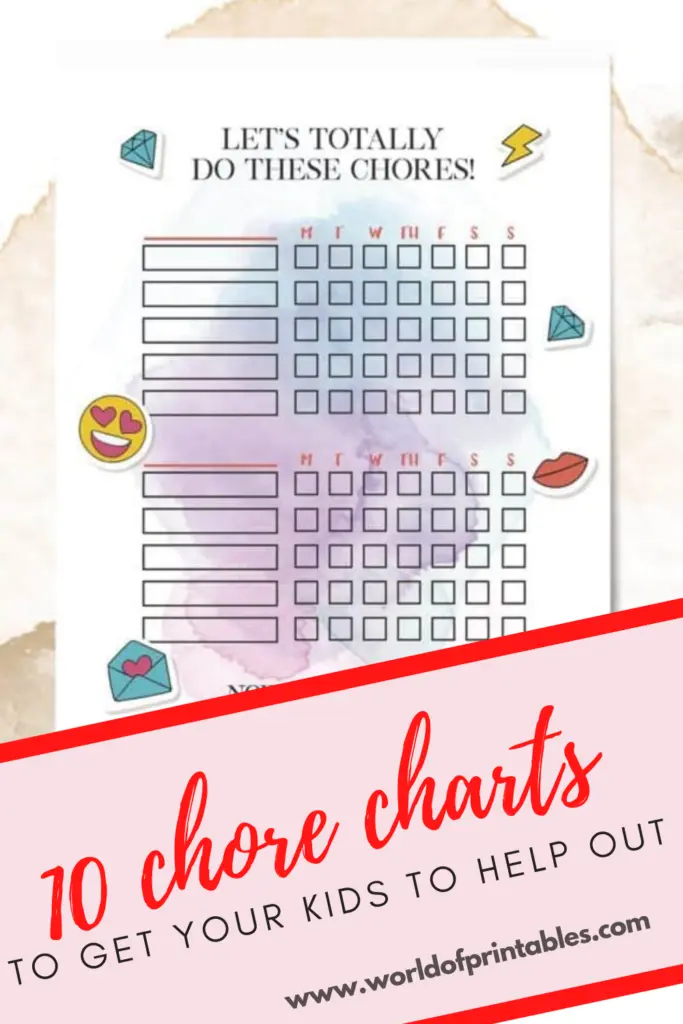 Free Chore Chart for Kids • Affinity Grove