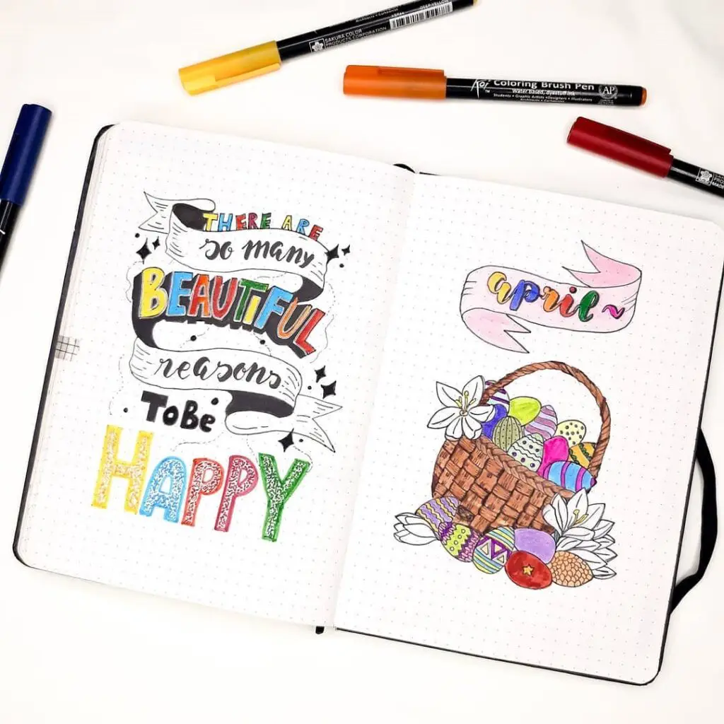 Easter Illustration Bullet Journal inspiration
