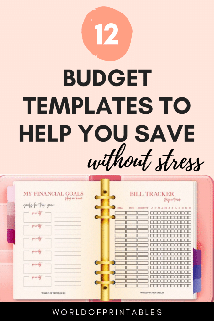 12 Budget Templates To Help You Save Without Stress - World of Printables