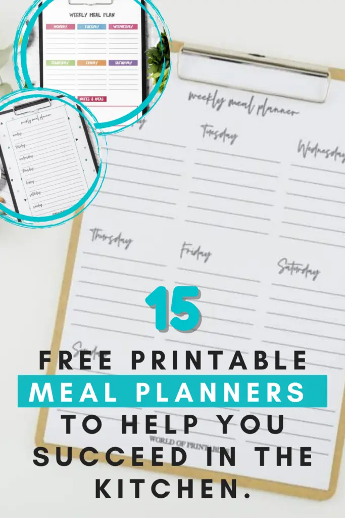 15 Free Printable Meal Planners To Help You Succeed In The Kitchen