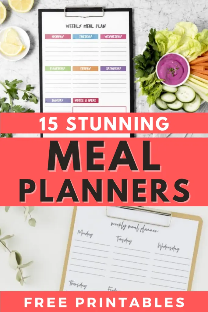 15 Stunning Meal Planners Free Printables