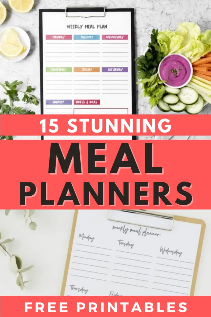 15 Free Printable Meal Planner Templates To Help You Succeed In The Kitchen