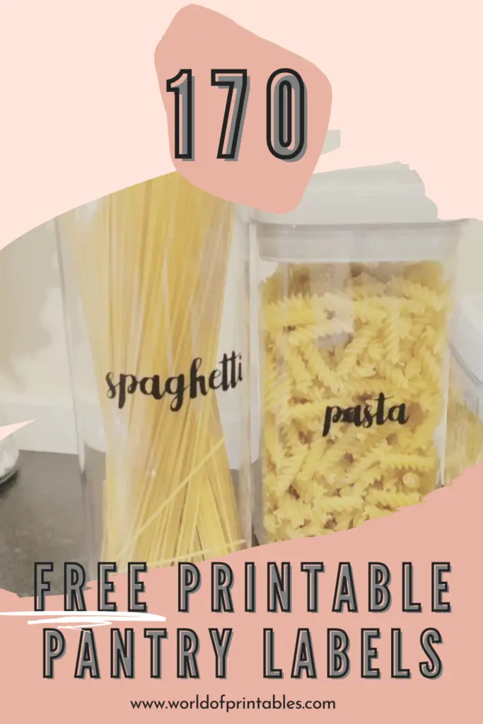 170 Free Printable Pantry Labels - World of Printables