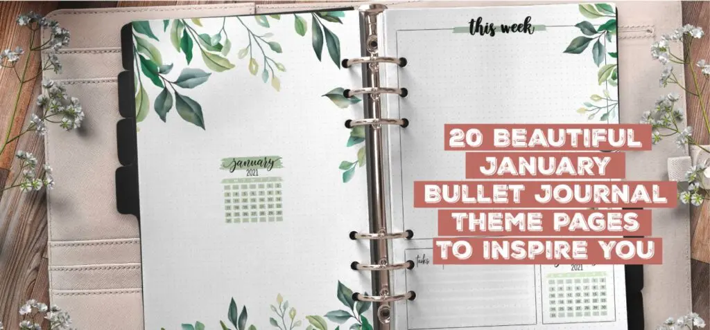 20 Beautiful January Bullet Journal Theme Pages To Inspire You