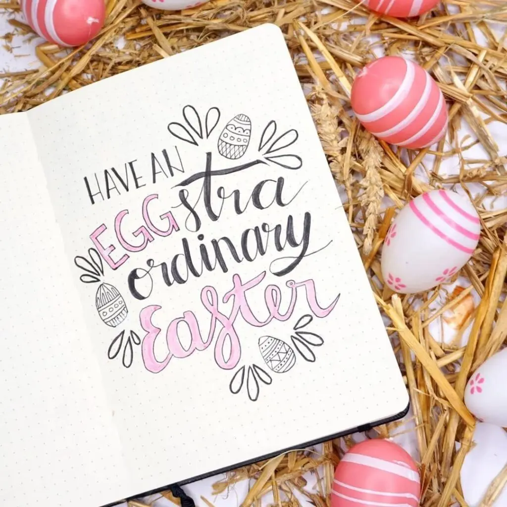 Cute Easter Bullet Journal Idea