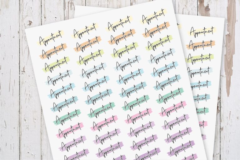 Appointment Stickers Free For Printable Digital Planners World of