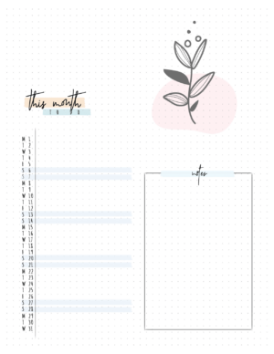 Free Bullet Journal Monthly Planner Pages - Bullet Journal Ideas