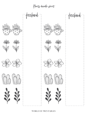 Bullet Journal Doodles Free Printable Practice Sheets