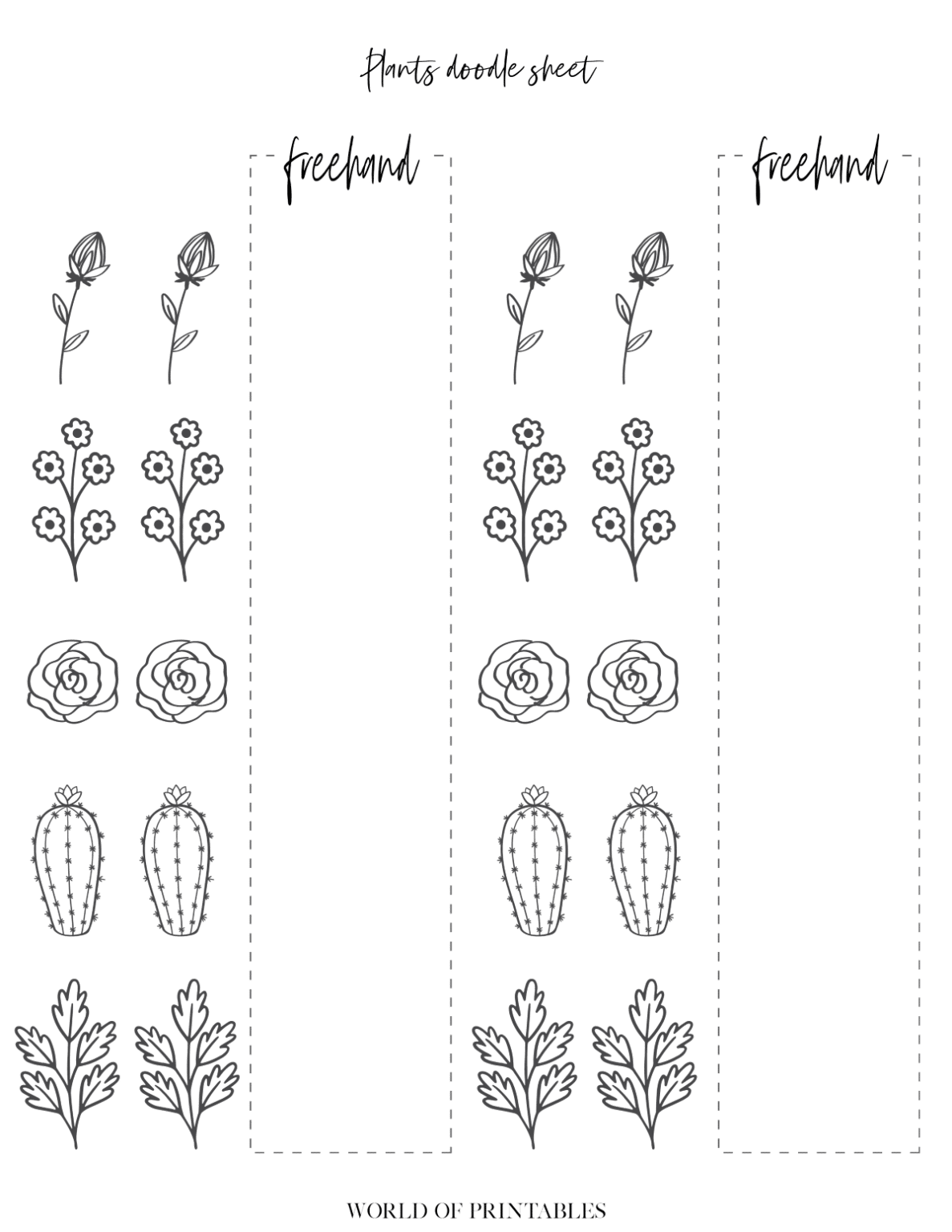 Bullet Journal Doodles Free Printable Practice Sheets