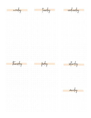 Free Bullet Journal Week Pages - Bullet Journal Ideas &amp; Inspiration