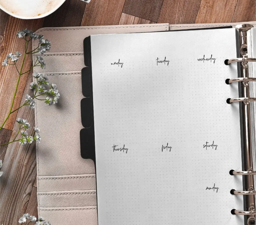 Bullet Journal Week Pages Free Printable 3