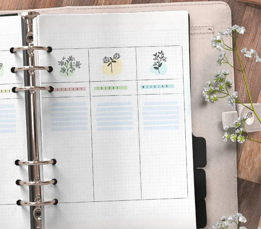 Bullet Journal Weekly Planner Free Printable 3