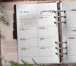 Free Bullet Journal Weekly Planner Insert On Two Pages